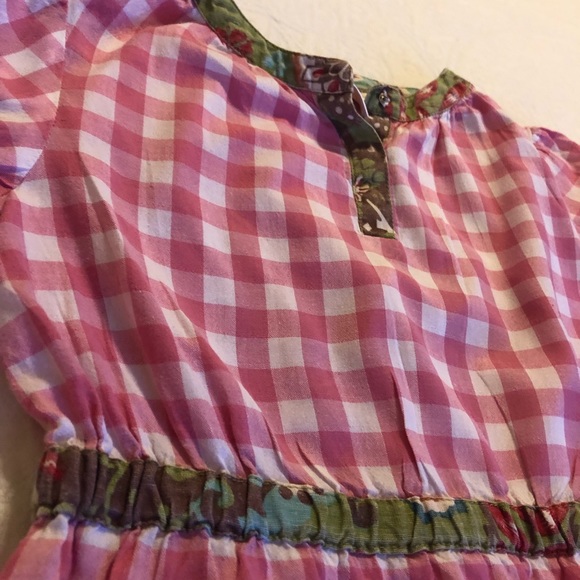 Le Fromage et L'orange girls plaid top size 6 - Picture 3 of 4